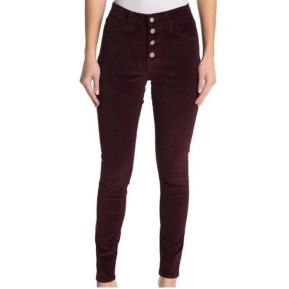 NWT Levi’s Maroon Corduroy 711 Skinny Button Fly High Rise Pants Sz 26
